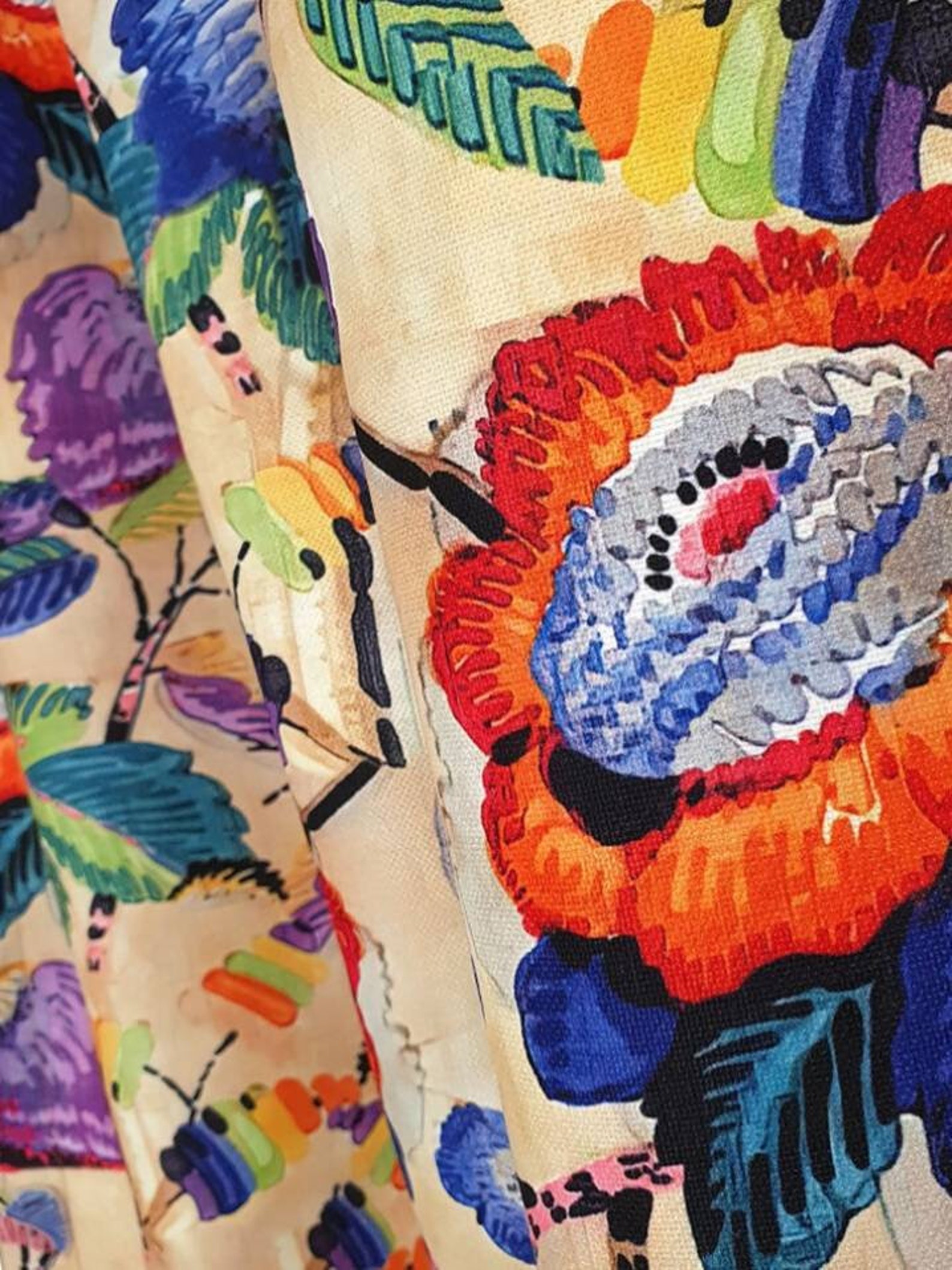 Colorful Boho Upholstery Fabric by Yard Floral Fabric for Etsy
