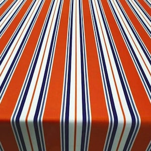 Red Navy White Striped Upholstery Fabric By Yard, Marine Stripes Fabric for Furniture Drapery, Modern Ticking Stripes Fabric