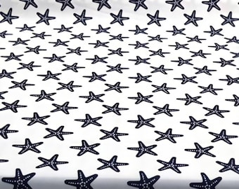Tkanina tapicerska Starfish Marine, materiał marynistyczny na morze przybrzeżne i ocean
