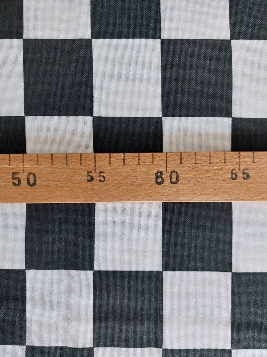 Checkered Upholstery Fabric by the Yard Black and White Etsy