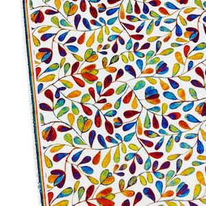 Colorful Leaves Upholstery Fabric, Boho Fabric By The Yard, Botanical Home Decor Fabric for Indoors Outdoors Furniture Curtain