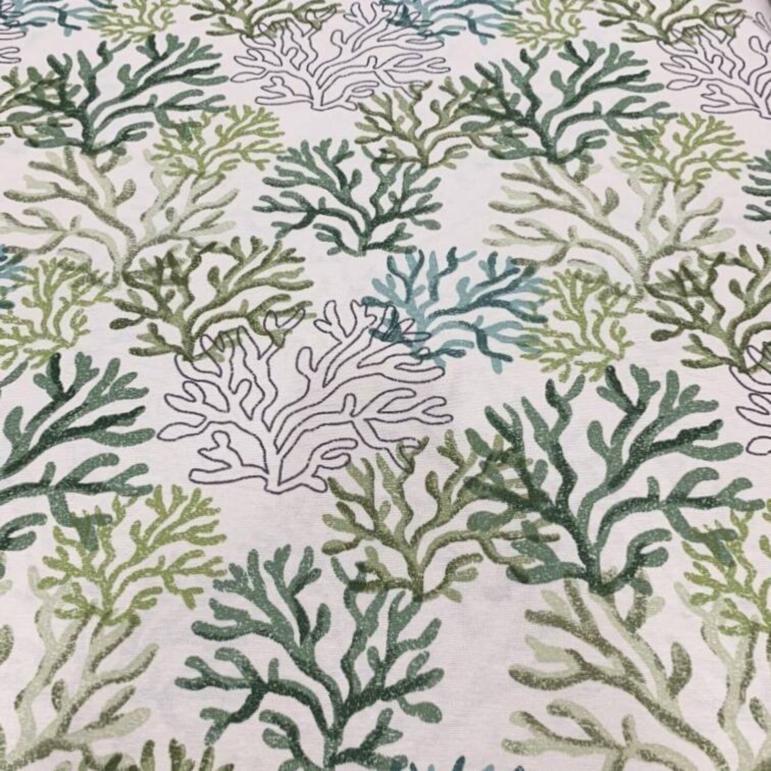 Coral Reef Upholstery Fabric, Nautical Fabric by the Yard, Marine