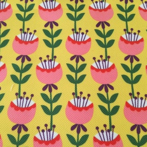 Scandinavian Fabric By The Yard, Retro Floral Upholstery Fabric, Midcentury Modern Fabric for Chair Curtain Bag Pillow Cover, Scandi Fabric