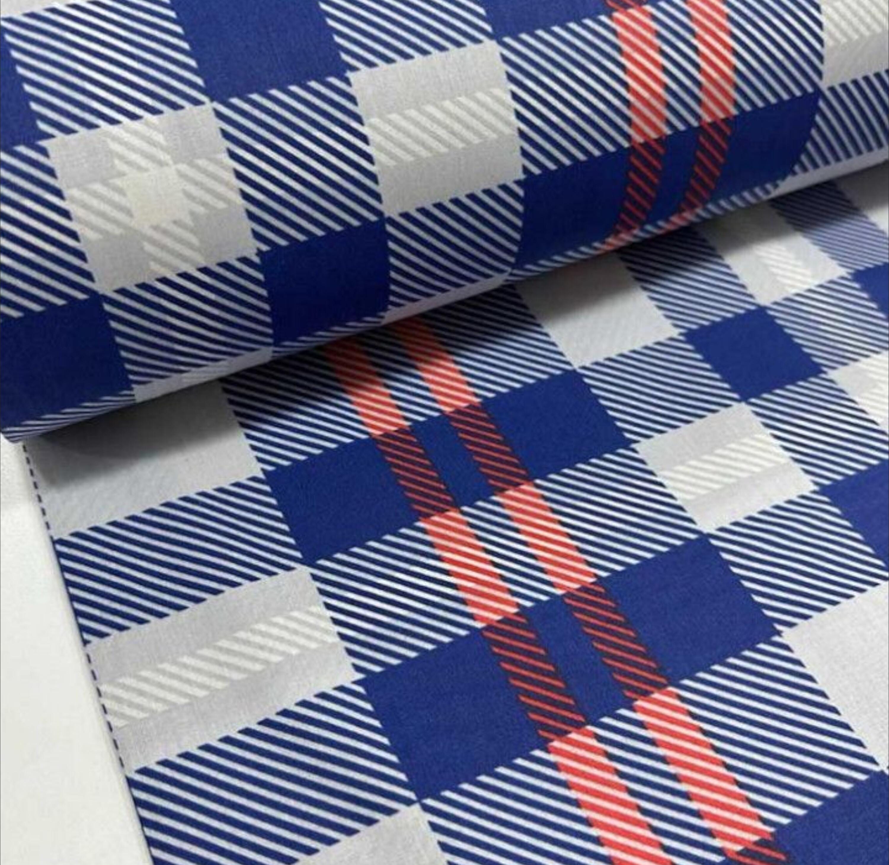Pantalon Capri Bleu Madras à Motif écossais (plaid) - Taille 4 - Neuf Avec étiquette - Style Décontracté
