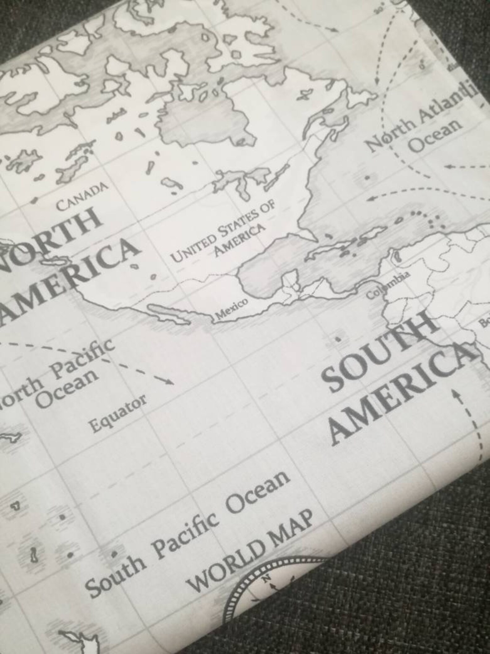 World Map Cotton Fabric Globe Fabric by the Yard Extra Wide Etsy