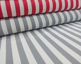 Striped Water Repellent Canvas Fabric, Outdoor Upholstery, By The Yard