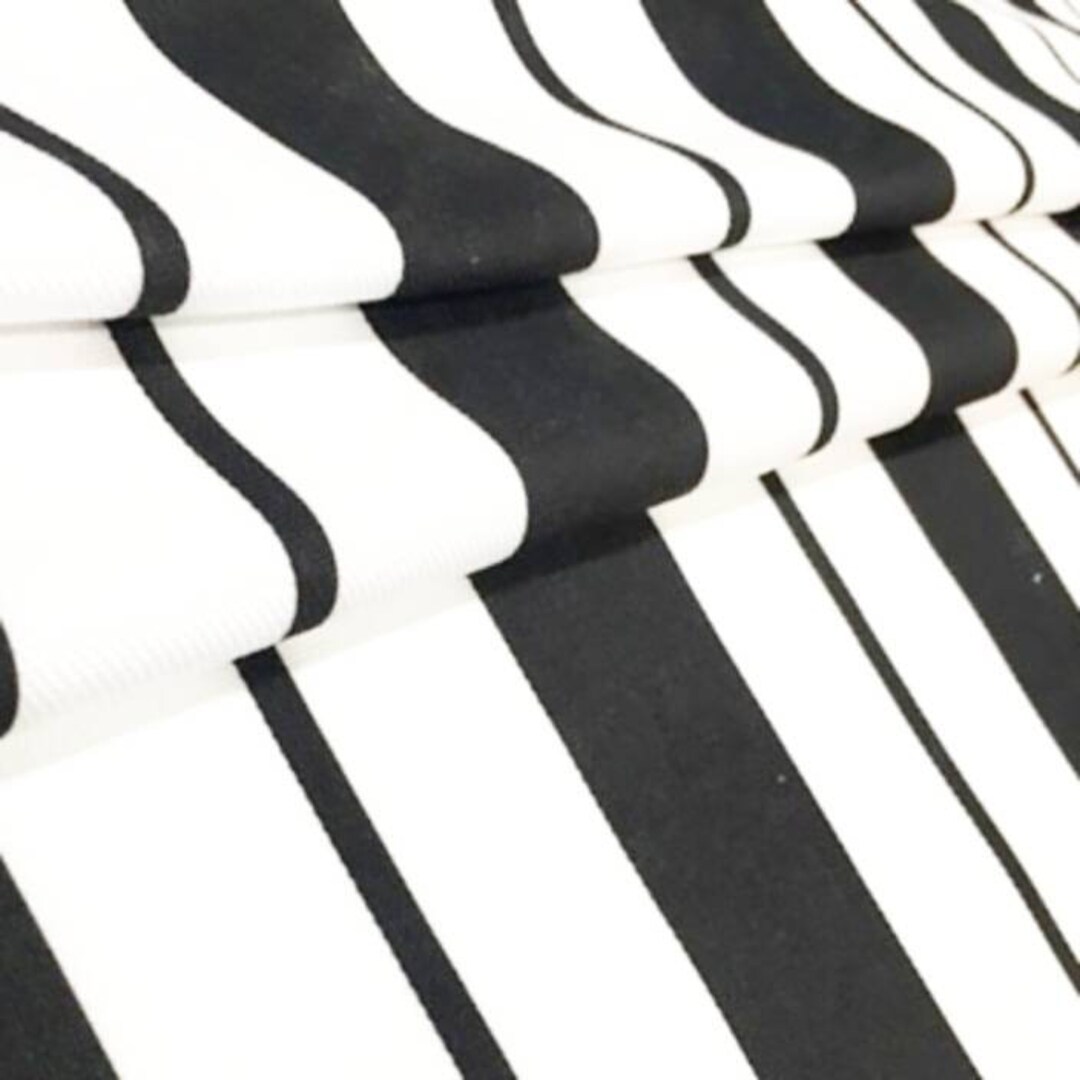 Black and White Striped Fabric by Yard, Upholstery Fabric, Piano