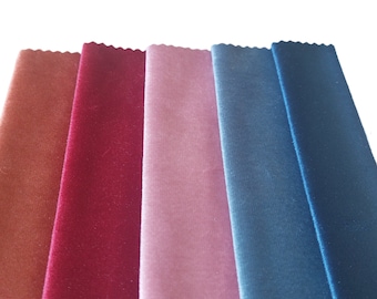 Semi-Matte Velvet Fabric, Pet Friendly Laminated Upholstery, By The Yard