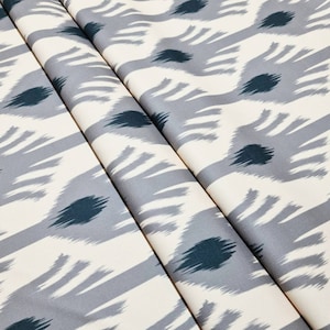 Ikat Pattern Fabric for Curtain Pillow Chair, Ethnic Fabric, Digital Print Upholstery Fabric by The Yard, Bohemian Fabric