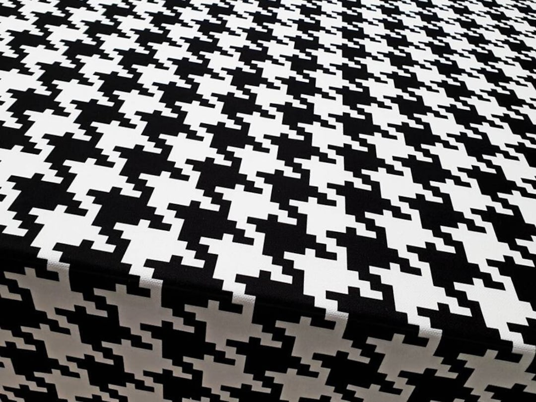 Black and White Houndstooth Fabric Upholstery Fabric by Yard - Etsy