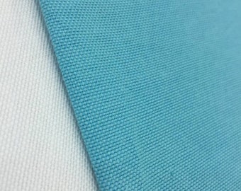 Massief turkoois katoenen canvas, waterafstotende bekleding, 70 inch breed
