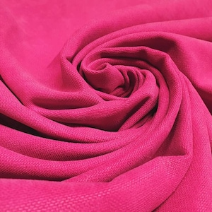 Solid Hot Pink Fabric by The Yard, Upholstery Fabric for Chair Curtain Pillow Tablecloth, Fuschia Solid Fabric for Home Decor