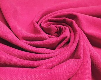 Felroze bekledingsstof, fuschia microvezel, vlekbestendig, 55 inch breed