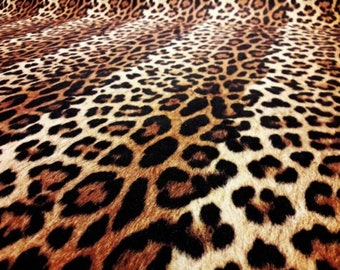 Brown Leopard Cheetah Print Fabric by The Yard, Wild Animal Upholstery Material