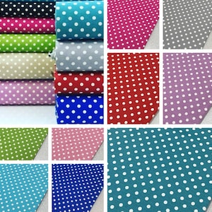 13 Colors Polkadot Upholstery Fabric by Yard, Water Repellent Dotted Fabric for Home Decor, Cotton Canvas Fabric for Chair Tablecloth Sofa