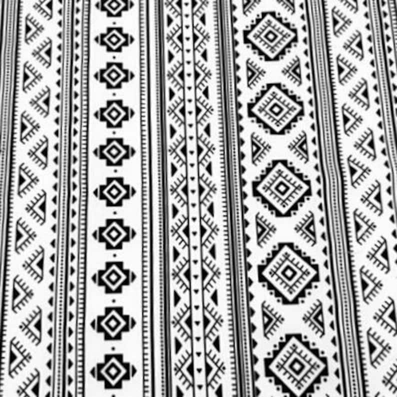 Black and White Aztec Fabric Upholstery Home Decor Fabric by Etsy