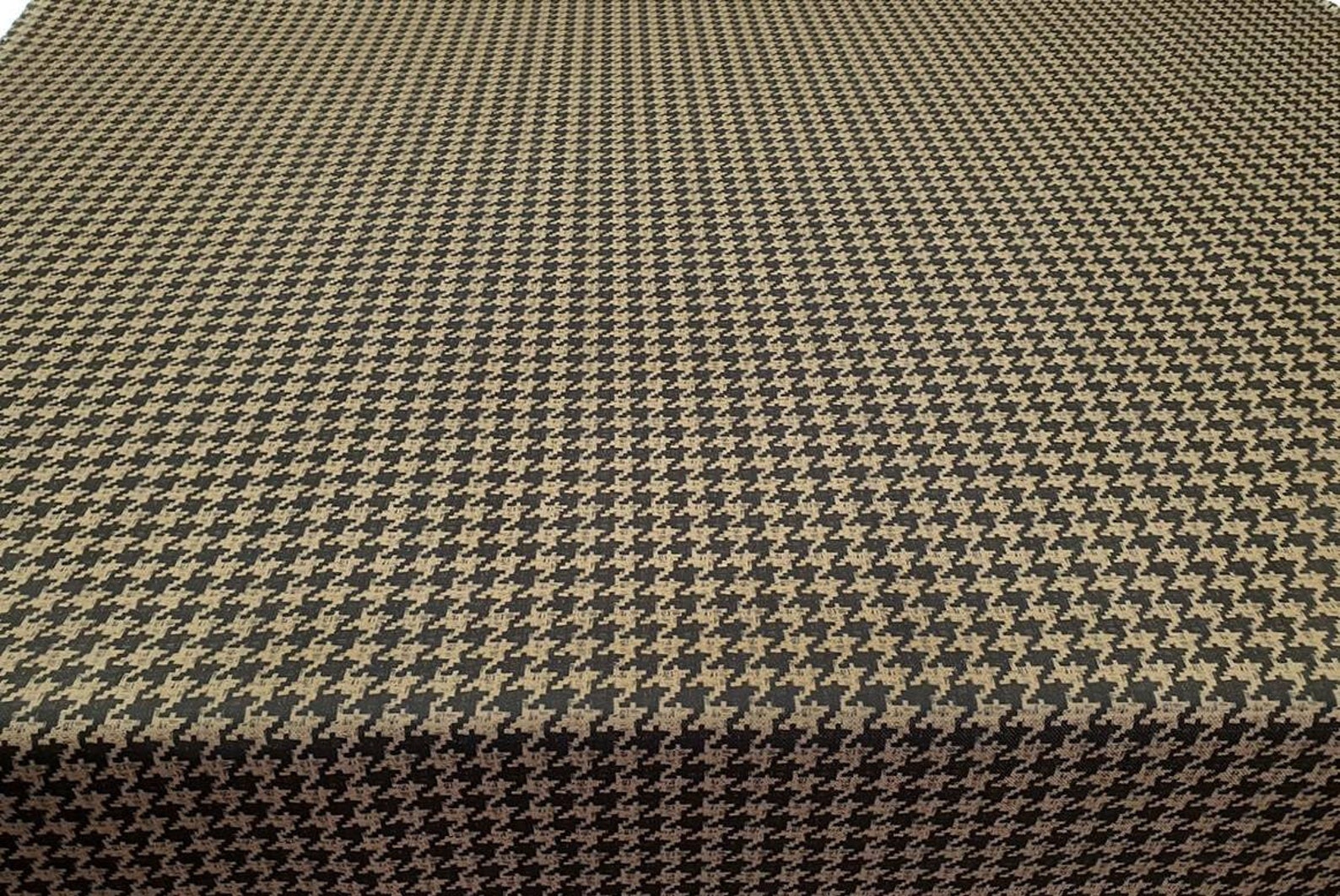 Brown Houndstooth Fabric Upholstery Fabric by The Yard Home | Etsy