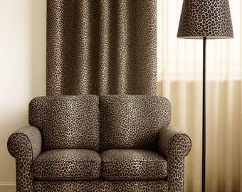 Leopard Upholstery Fabric By Yard, Cheetah Exotic Wild Animal Print Material, Water Repellent