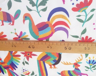 Otomi Animal Print Stoff, mexikanischer Boho-Polsterstoff, 145 cm breit