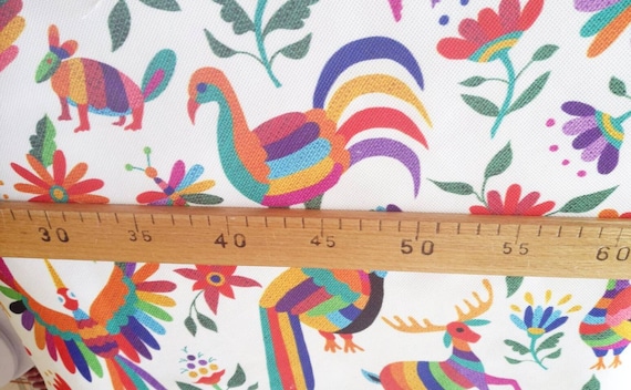 Otomi Animal Print Fabric, Mexican Boho Upholstery, 55" Wide