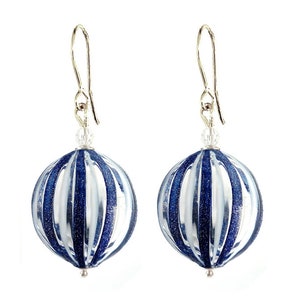 Murano Blown Glass Earrings by I Love Murano ‘Luna Blu&#39;, Murano Glass Earrings, Murano Glass Jewelry, Blown Glass Earrings, Glass Earrings