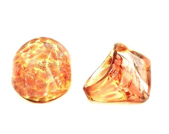 Murano Glass Ring ‘Golden Dazzle Pyramid’ by I Love Murano, Murano Glass Ring, Murano Glass Jewelry, Glass Ring, Glass Rings, Murano Glass