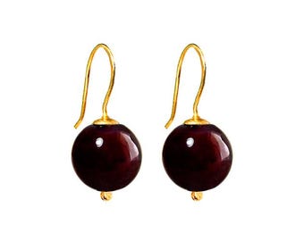 Murano Glass Earrings ‘Venetian Chic’  by I Love Murano, Murano Glass Earrings, Murano Glass Jewelry, Glass Jewellery, Red, Gold, Silver