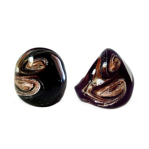 Murano Glass Ring ’Night in Giza’ Dome by I Love Murano, Murano Glass Ring, Glass Ring, Murano Glass Jewelry, Murano Glass, Bague Murano