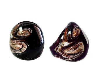Murano Glass Ring ’Night in Giza’ Dome by I Love Murano, Murano Glass Ring, Glass Ring, Murano Glass Jewelry, Murano Glass, Bague Murano