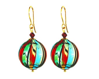 Murano Hand Blown Glass Earrings by I Love Murano ’Festa', Blown Glass Earrings, Murano Glass Earrings, Murano Glass Jewelry, Murano
