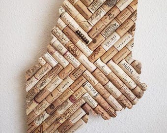 Maine Wine Cork Map