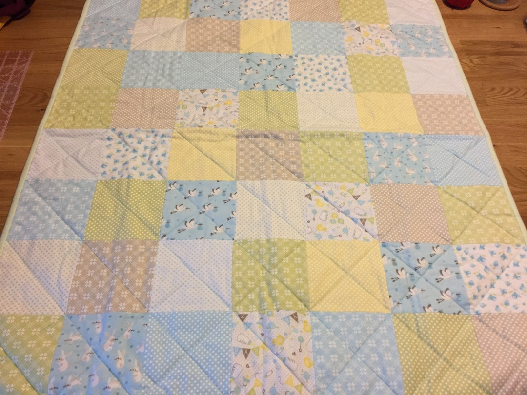 Handmade Flannel Baby Boy Quilt Etsy France