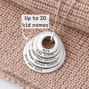 Grandma Necklace, Grandmother Jewelry, Mothers Day Gift For Nana, Grandchildren Name Necklace, Grandma Gift, Necklace Gift image 1