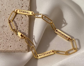 Multiple Name Bracelet, 3 Name Bracelet, Kids Name Bracelet, Mother’s Day Bracelets, Custom Mom Gift, Personalized Mom Jewelry, Mum Bracelet