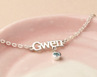 Tween Girl Bracelets, Baby Girl Bracelet Birthstone, Gifts For Baby Girl, Custom Baby Name Bracelet, Little Girls Jewelry