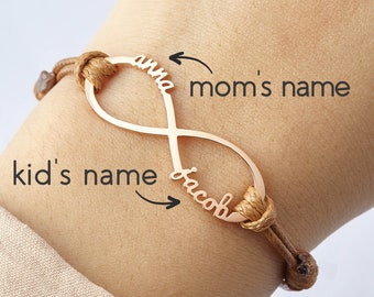 Moeder armband, moeder sieraden met kindernaam, Moederdag cadeau voor moeder, gepersonaliseerde moeder sieraden, armband voor moeder