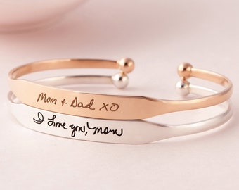 Handschrift Armband - Geschenke für Mama - Handschrift in Schmuck - Sentimentales Geschenk für Mama - Handgeschriebener Armreif