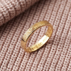 Memorial Thumbprint Ring, Fingerprint Ring, Personalized Jewelry Gift, Memorial Gift, Sympathy Gift, Thumbprint Jewelry, Loss of Mom