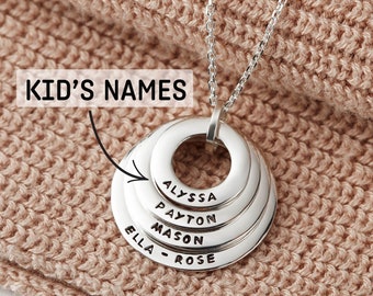 Mothers Gifts Personalized, Mothers Day Gift For Mom, Kids Name Necklace, Mom Gift With Kids Names, Gift For Mother From Daughter