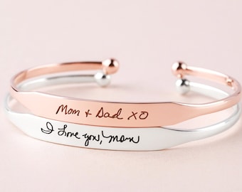 Handwriting Bracelet Sterling Silver • Mothers Gift • Remembrance Jewelry • Grieving Gift • Bereavement Jewelry •Loss Of Mother
