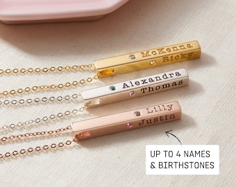 Mothers Necklace Birthstone, Mom Necklace With Kids Names, Mothers Day Gift For New Mom, Push Present For New Mom, Mom Necklace Gift
