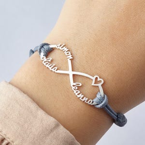 Kids Name Bracelets, Gifts For Mothers Day, Sterling Silver Infinity Bracelet, Mother Daughter Jewelry, Mother In Law Gifts, Mum Bracelet