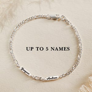 Mormors armband, Nana-armband, Anpassat namnarmband, Mormors smycken, Mormors present, Mormors armband, Armband med flera namn bild 2