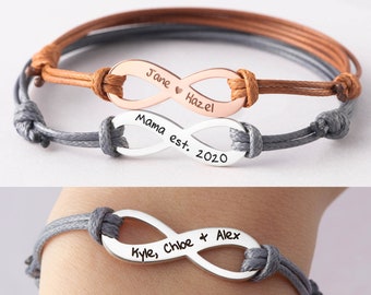 Mamma Mere Bracciale Donna Con Ciondolo - Regalo Per La Mamma In Acciaio Inossidabile, Argento, Taglia Unica