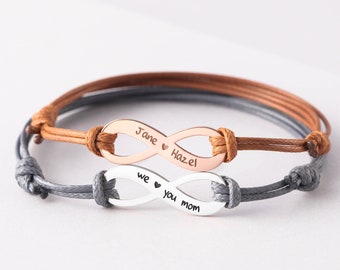 Mother Bracelet With Kid Names, Infinity Bracelet Name, Mother Day Gifts, Eternity Bracelet, Mummy Personalized Gift, Mama Bracelet