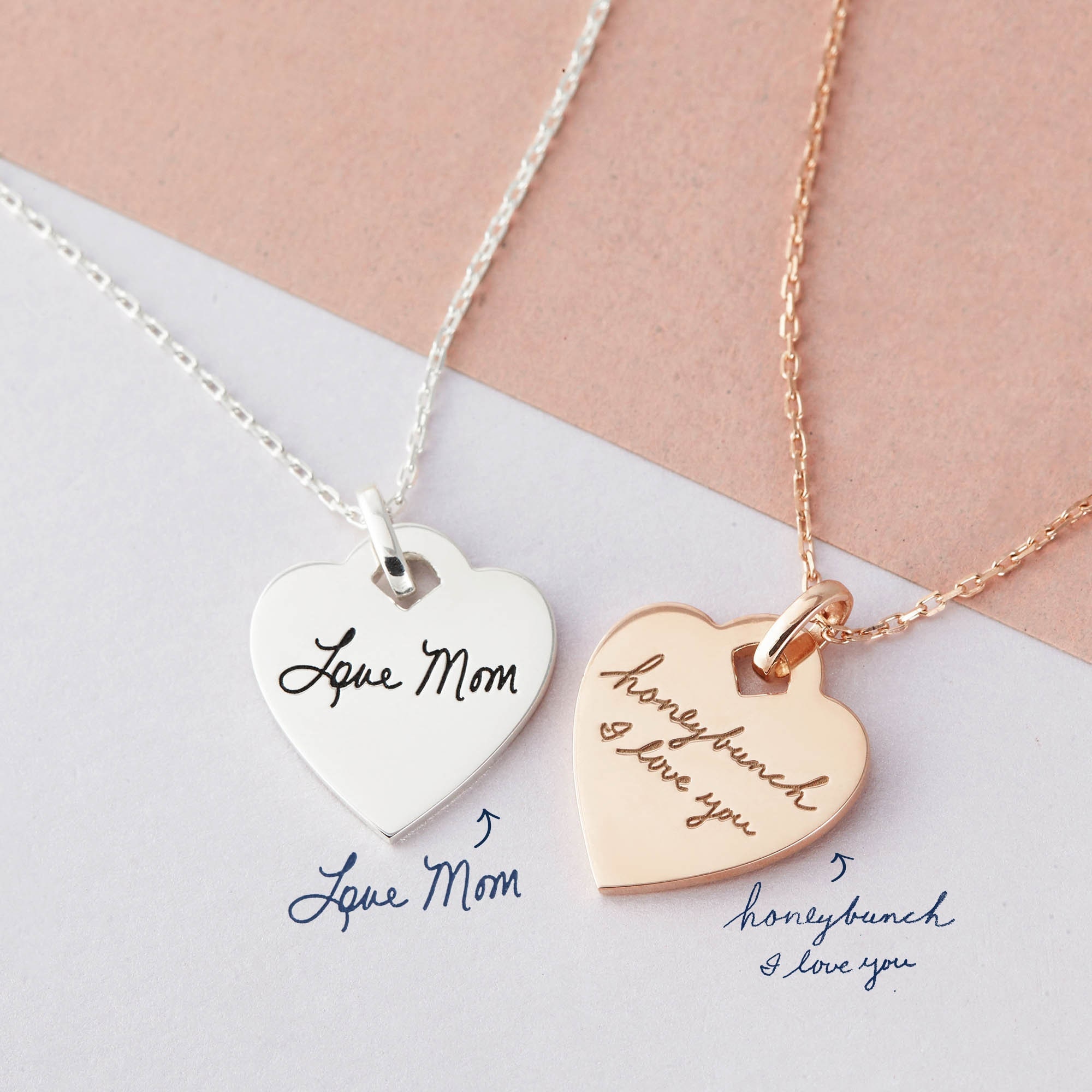 Memorial signature best sale necklace