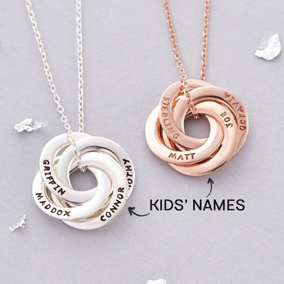 child name necklace for mother