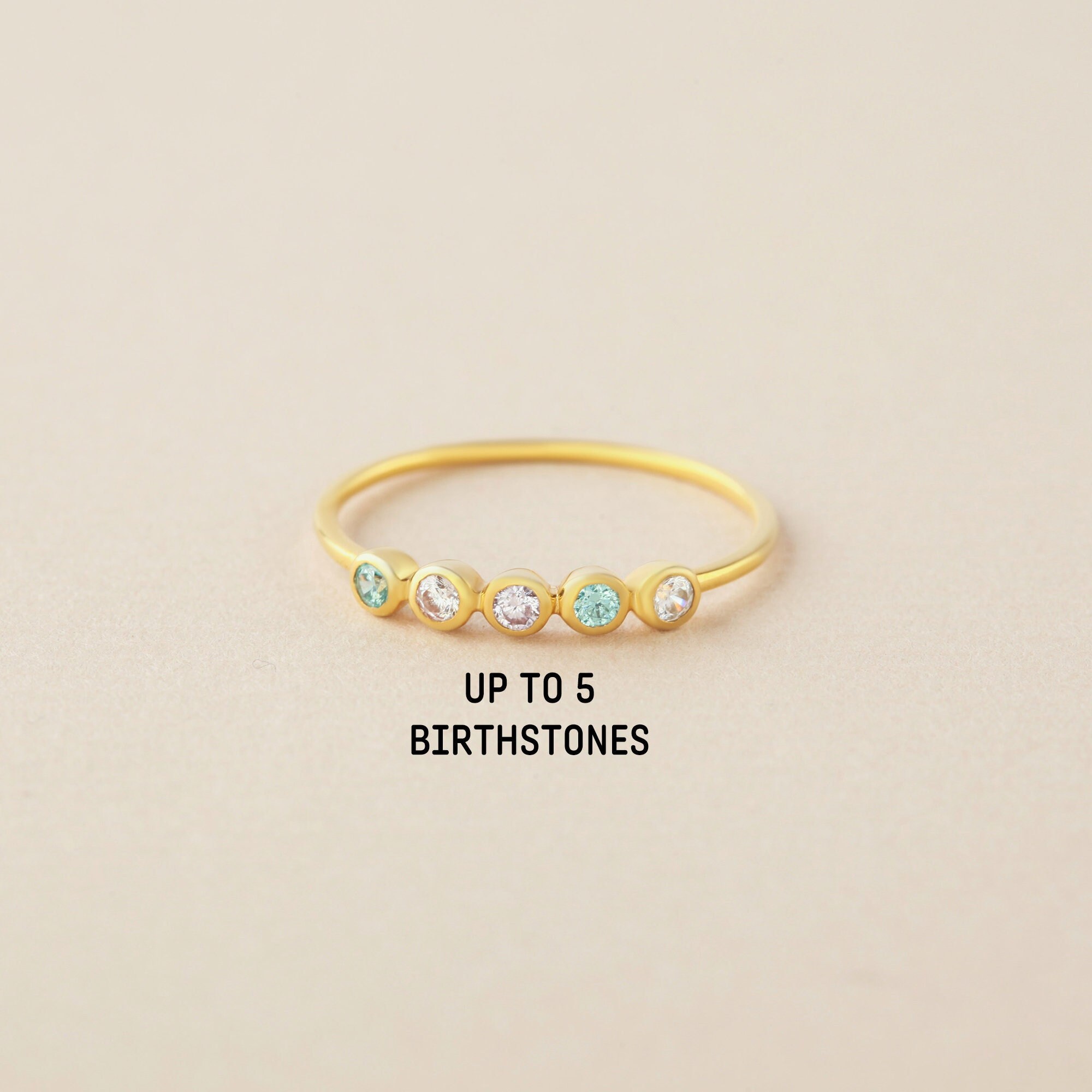 Personalized Birthstone Rings Mom 