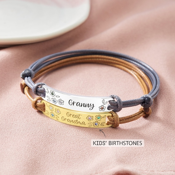 Granny Gift Grandma Birthstone Jewelry Birthstone Bracelet for