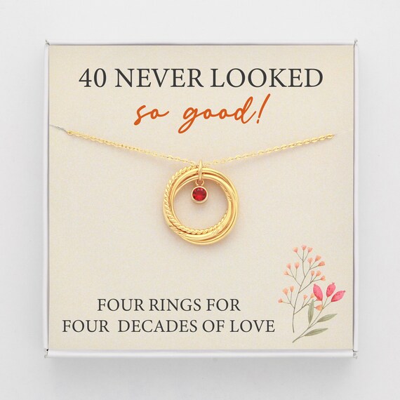 40th Birthday Gift for Women Gift for Mother 40th Necklace Gifts